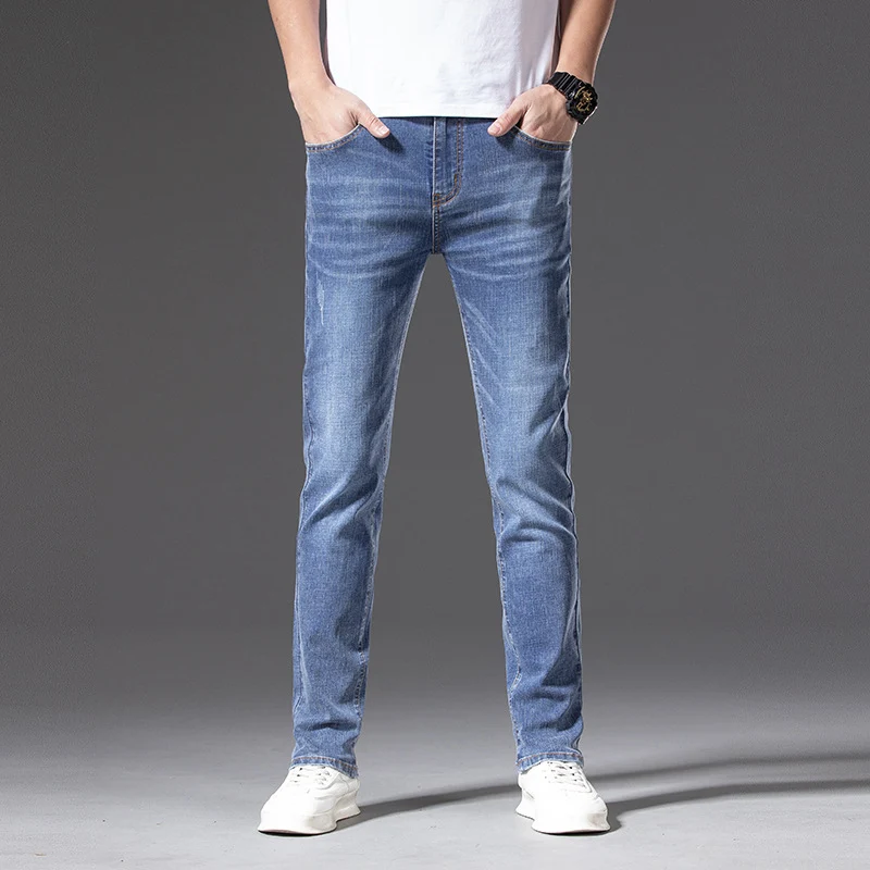 Herren Slim‑Straight Stretchjeans mit leichter Used‑Optik Nord Taschen