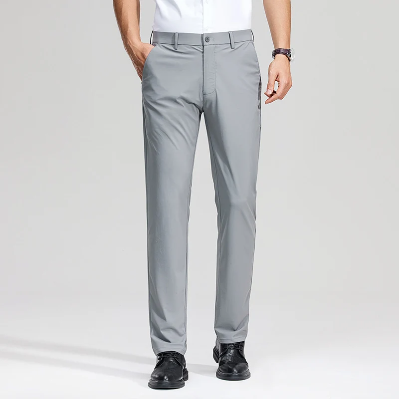 Herren Schlanke Business‑Stretchhose mit Bügelfalte und Komfortbund Nord Taschen