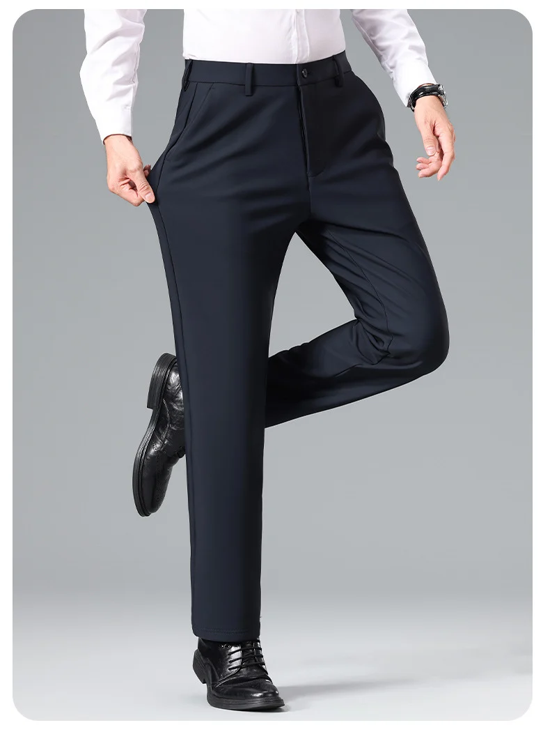 Herren Schlanke Business‑Stretchhose mit Bügelfalte und Komfortbund Nord Taschen