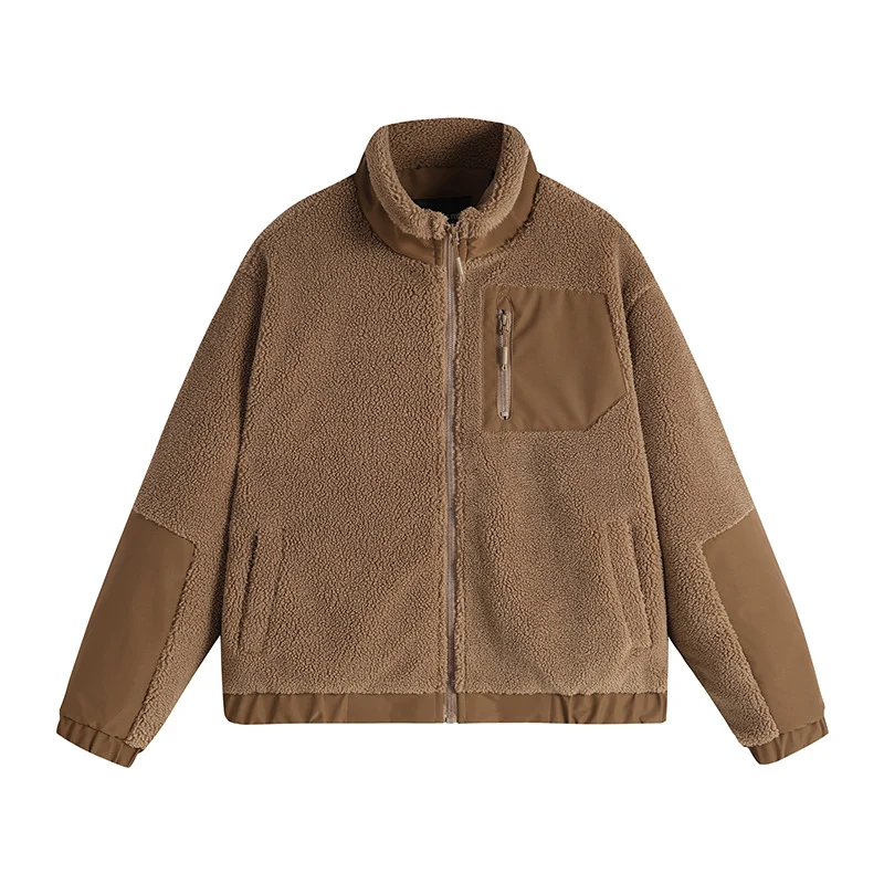 Herren Thermo-Sherpa-Fleecejacke mit Reißverschluss, Brusttasche und verstärkten Ellenbogen Nord Taschen
