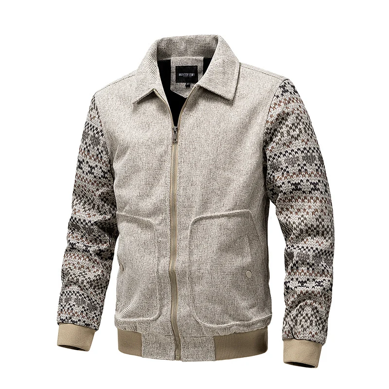Herren Strickblouson mit Reißverschluss und Norwegerärmeln Nord Taschen