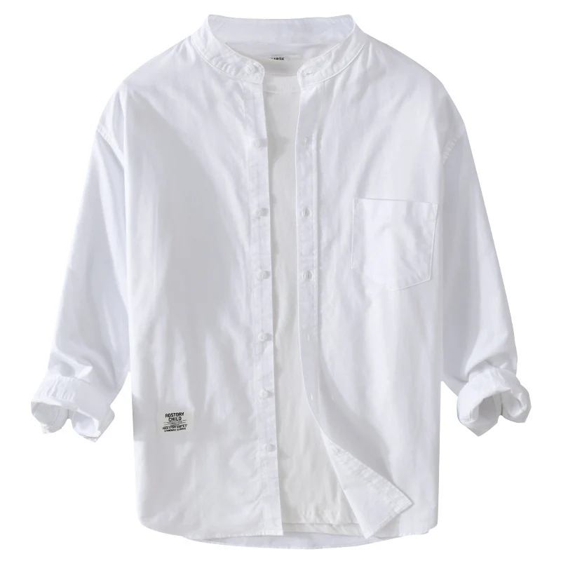 Herren Stehkragen-Overshirt aus Baumwollmix mit Brusttasche und entspannter Passform Nord Taschen