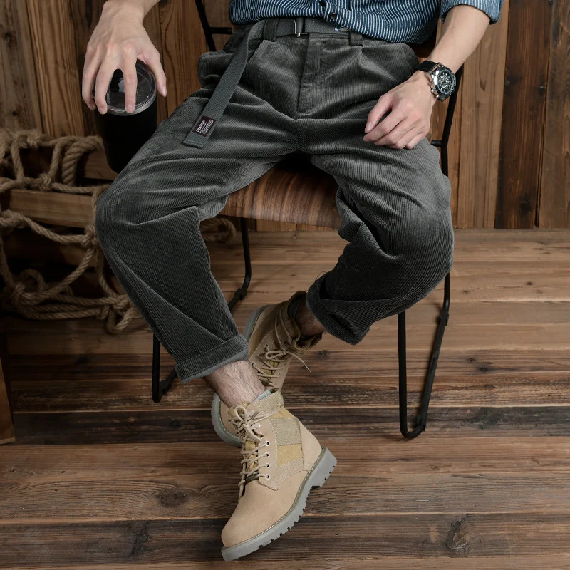 Herren Robuste Wildleder-Schnürstiefel mit gepolsterter Knöchelmanschette Nord Taschen