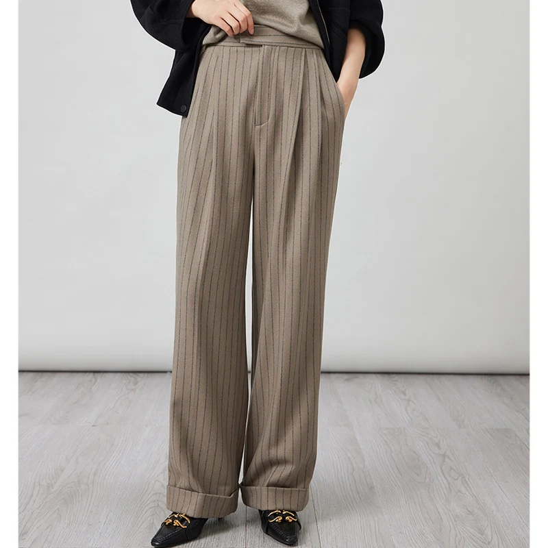 Damen Oversize Wollmantel im Clean‑Cut‑Design mit Reverskragen und verdeckter Knopfleiste Nord Taschen