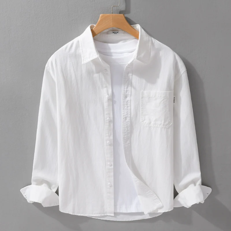 Herren Leichtes Baumwoll-Overshirt mit Brusttasche und Relaxed‑Fit Nord Taschen