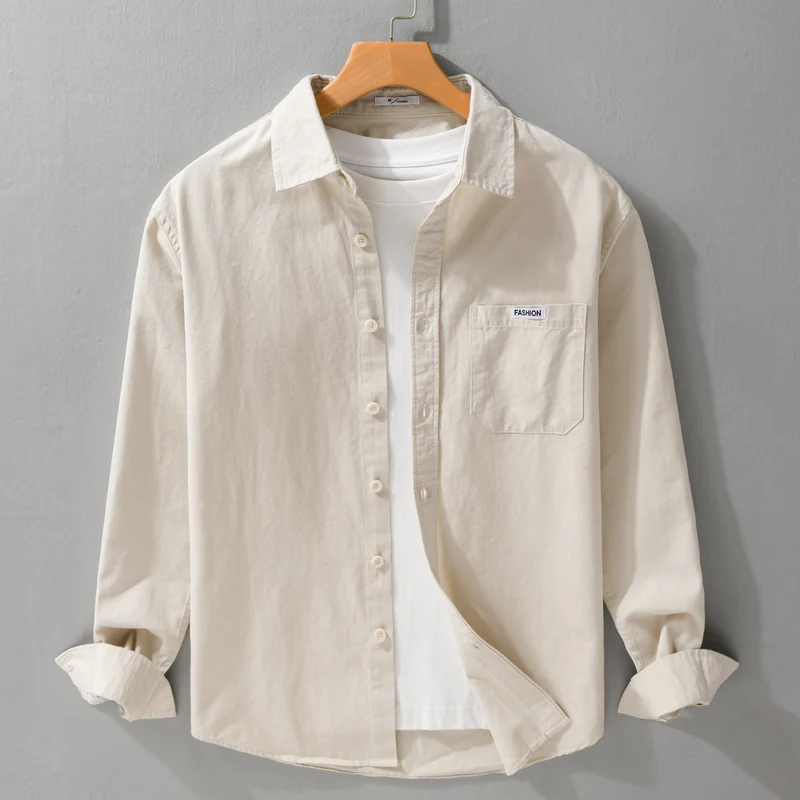 Herren Leichtes Baumwoll-Overshirt mit Brusttasche, Soft‑Touch und Relaxed-Schnitt Nord Taschen
