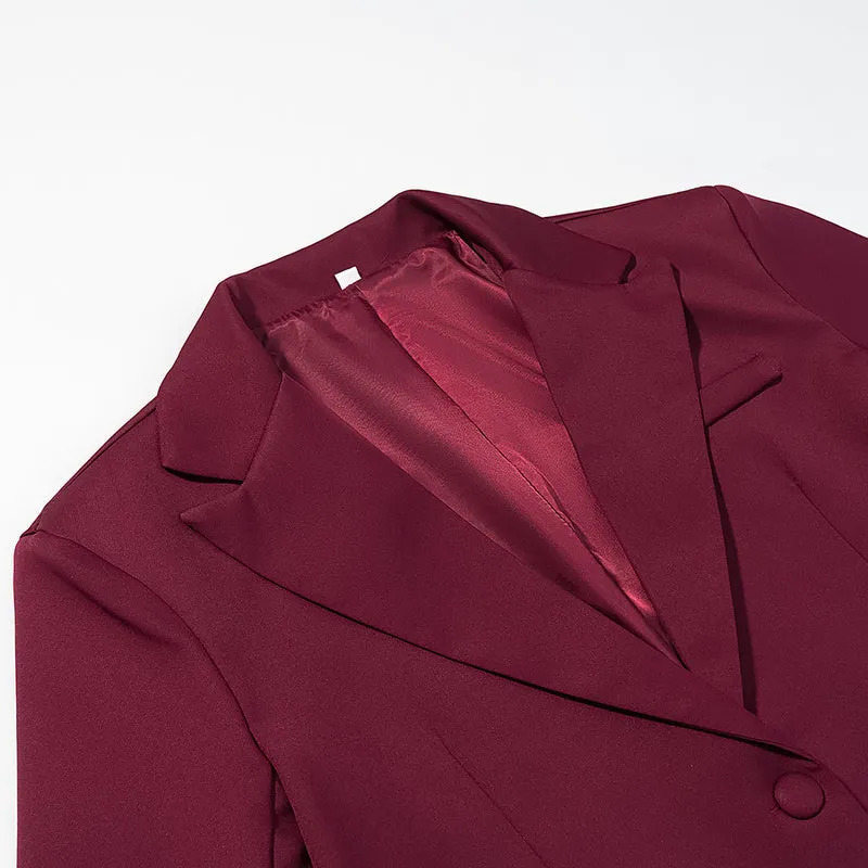 Damen Taillierter Ein-Knopf-Blazer mit softem Revers, gefütterter Innenseite und Pattentaschen Nord Taschen