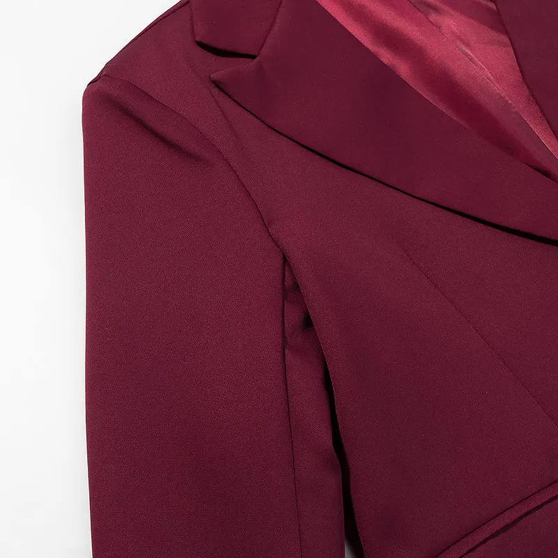 Damen Taillierter Ein-Knopf-Blazer mit softem Revers, gefütterter Innenseite und Pattentaschen Nord Taschen