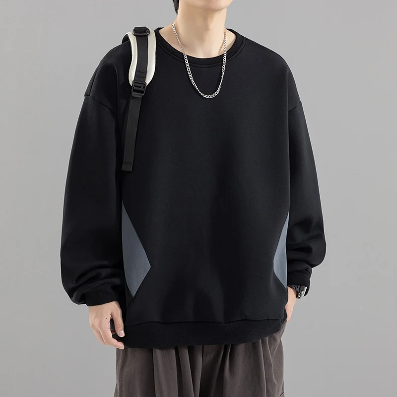 Herren Oversized Sweatshirt mit kontrastierenden Seitentaschen und weichem Fleecefutter Nord Taschen