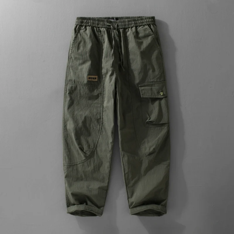 Herren Relaxte Cargo-Hose mit elastischem Bund, Kordelzug und vielseitigen Beintaschen Nord Taschen
