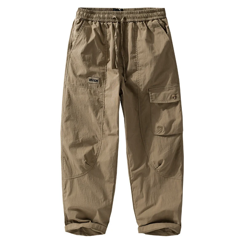 Herren Relaxte Cargo-Hose mit elastischem Bund, Kordelzug und vielseitigen Beintaschen Nord Taschen