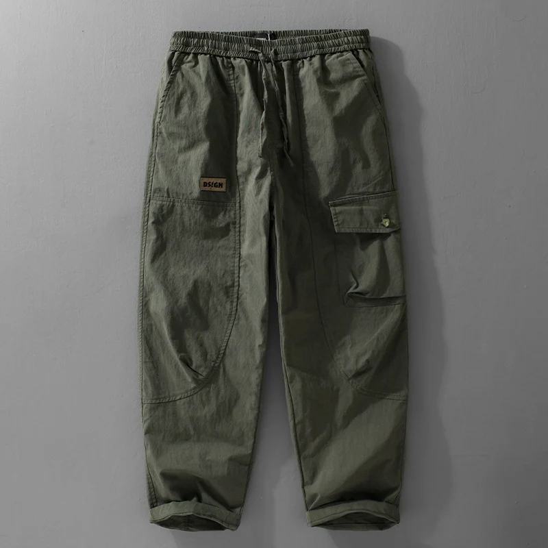 Herren Relaxte Cargo-Hose mit elastischem Bund, Kordelzug und vielseitigen Beintaschen Nord Taschen