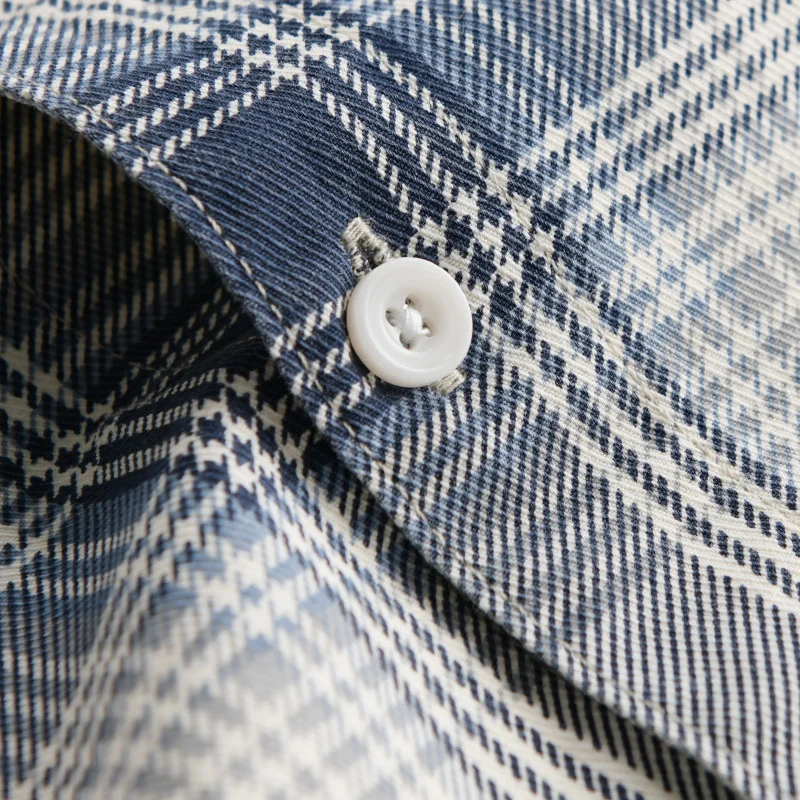 Herren Karierter Baumwoll-Überhemd im Casual-Layering‑Stil mit Pattentaschen Nord Taschen