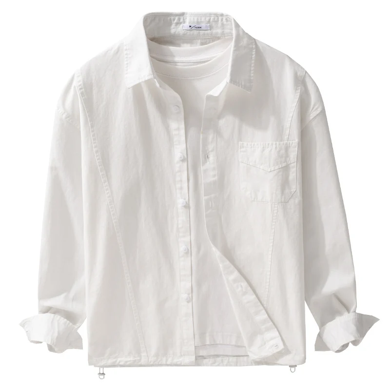 Herren Leichtes Overshirt-Jackett aus Baumwollmix mit aufgesetzter Brusttasche Nord Taschen