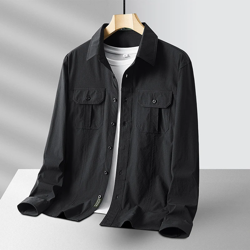 Herren Outdoor-Hemd mit Brustklappen, Ripstop-Gewebe und Regular-Fit Nord Taschen