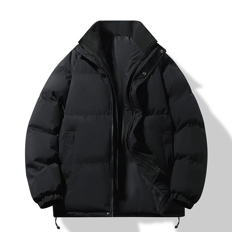 Herren Modische Thermo‑Wattierte Kurzjacke im Boxy‑Schnitt mit Rippenkragen Nord Taschen