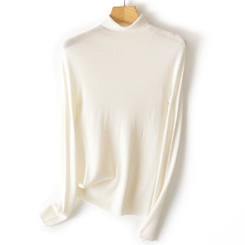 Damen Leichter Feinstrick-Rollkragenpullover mit fließender Passform Nord Taschen