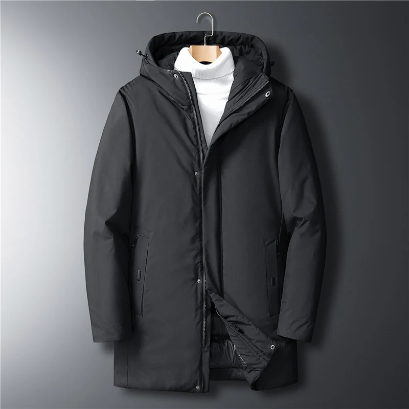 Herren moderner Urban-Longparka mit versteckter Reißverschlussblende und ergonomischer Kapuze Nord Taschen