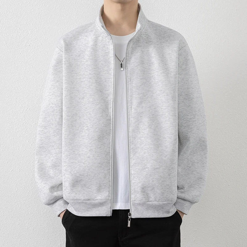 Herren Minimalistische Zip‑Blousonjacke aus technischem Stretchmaterial mit Stehkragen Nord Taschen