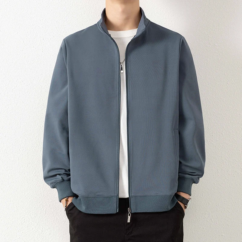 Herren Minimalistische Zip‑Blousonjacke aus technischem Stretchmaterial mit Stehkragen Nord Taschen