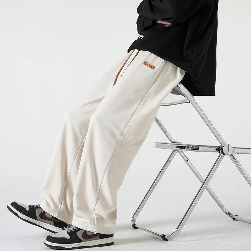 Herren Lounge-Jogginghose im Oversize-Straßenstil mit extra weitem Bein und Kordelzug Nord Taschen