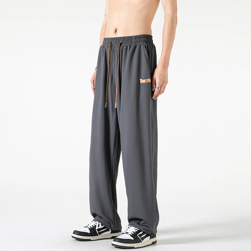 Herren Lounge-Jogginghose im Oversize-Straßenstil mit extra weitem Bein und Kordelzug Nord Taschen