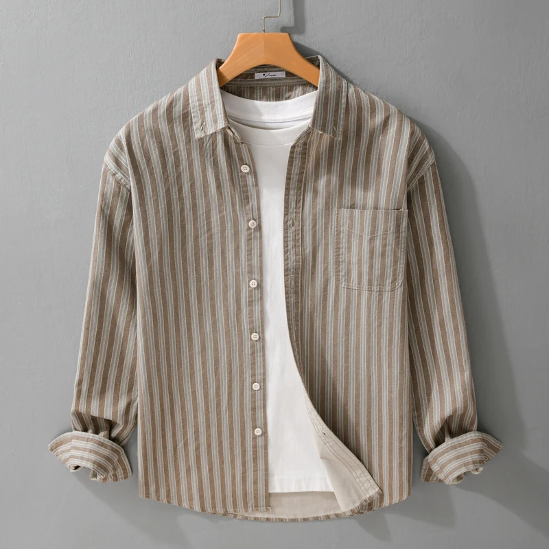 Herren Hemd mit Button-Down-Kragen aus atmungsaktivem Leinen-Baumwollmix in Relaxed-Passform Nord Taschen