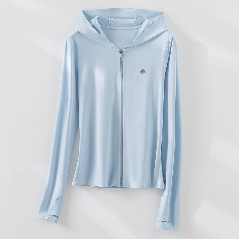 Damen Leichte Kapuzenjacke mit durchgehendem Reißverschluss, Slim‑Fit und Daumenloch Nord Taschen