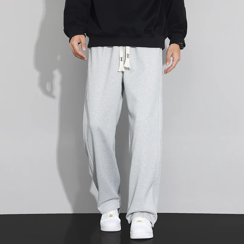 Herren Locker-weit geschnittene Lounge-Jogginghose mit Baumwoll-Fleece-Innenfutter und verstellbarem Kordelzug Nord Taschen