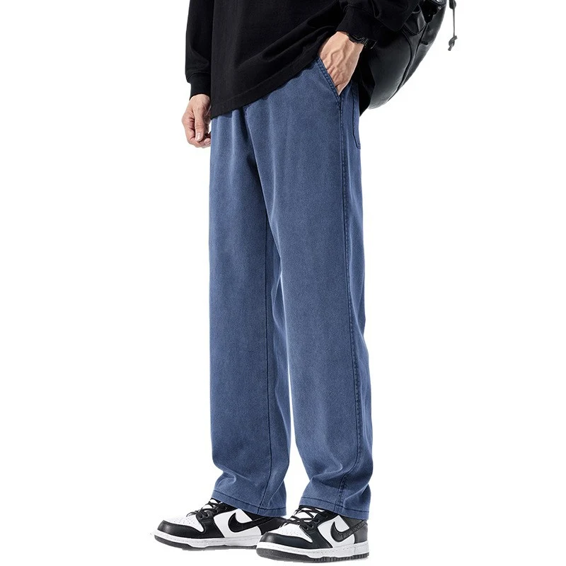 Herren Locker geschnittene Jeanshose mit Vintage-Waschung und geradem Bein Nord Taschen