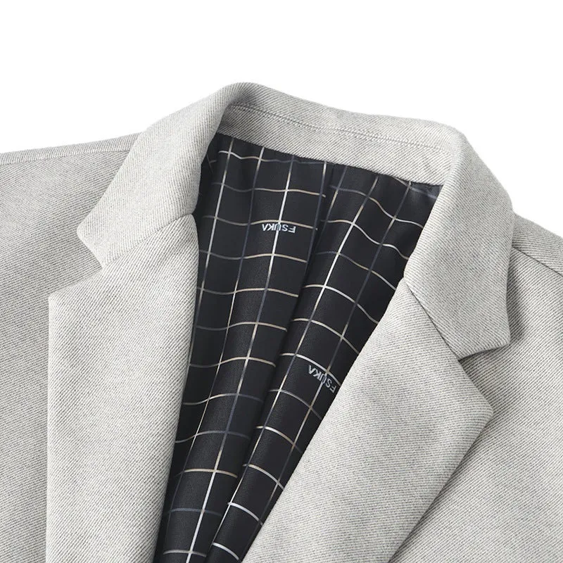 Herren Leichtes Casual-Sakko mit Dreiviertelärmeln und aufgesetzten Taschen Nord Taschen
