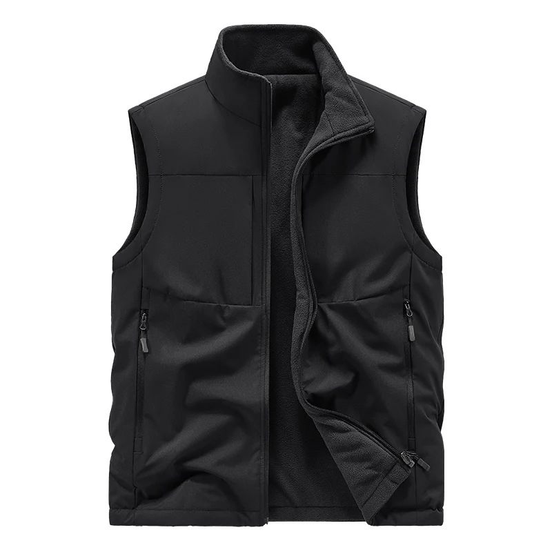 Herren Leichte technische Outdoor‑Weste mit Stehkragen, Netzfutter und Reißverschlusstaschen Nord Taschen