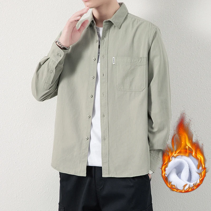 Herren Lässiges Utility-Overshirt aus Canvas mit Brusttasche und verstärkten Nähten Nord Taschen