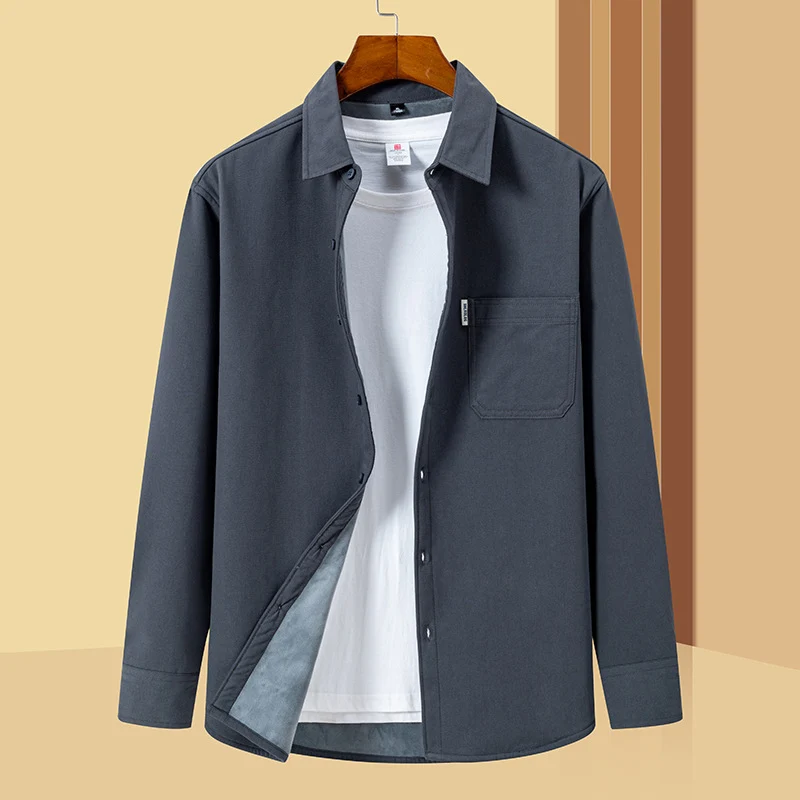 Herren Lässiges Utility-Overshirt aus Canvas mit Brusttasche und verstärkten Nähten Nord Taschen