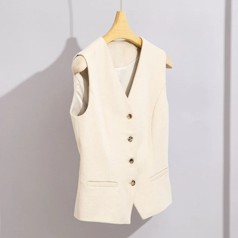 Damen Lang geschnittener Wollmix-Blazer mit Ein-Knopf-Verschluss und Pattentaschen Nord Taschen