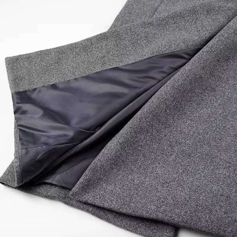 Damen Langmantel aus Wollmix mit Oversize-Silhouette, Schalkragen und aufgesetzten Taschen Nord Taschen