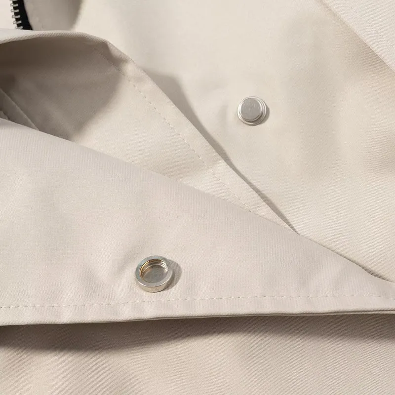 Damen Kurztrench mit Cape-Schulter, hohem Stehkragen und Bindegürtel Nord Taschen