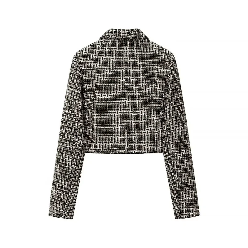 Damen Kurzblazer aus Bouclé‑Tweed mit kastiger Cropped‑Silhouette Nord Taschen