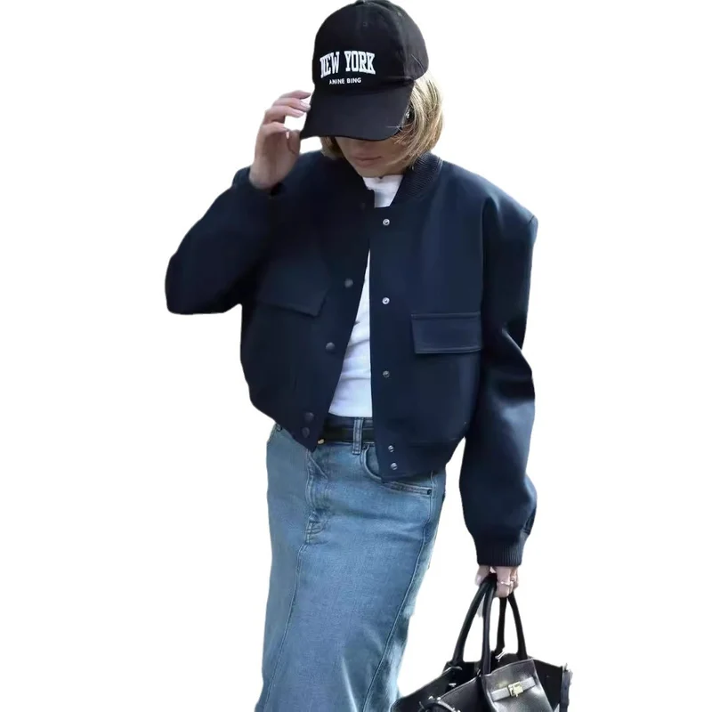 Damen Kurzjacke im Bomberstil mit Leoparden‑Fauxfell und Rippbündchen Nord Taschen