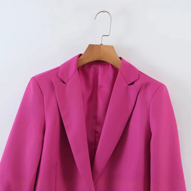 Damen Longline-Oversize-Blazer mit Schalkragen und Pattentaschen Nord Taschen