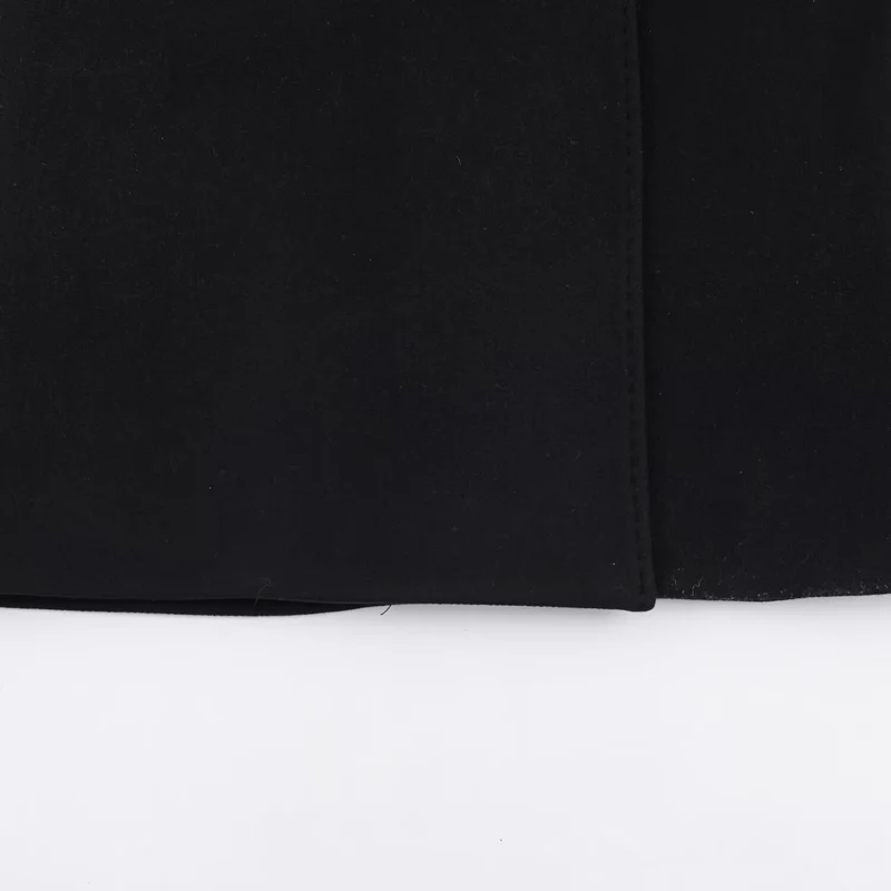 Damen Longline-Mantel mit breitem Revers und Bindegürtel Nord Taschen