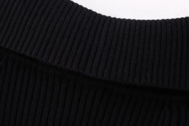 Damen Kurz geschnittene Rippenstrick-Jacke mit weitem Carmenkragen und durchgehendem Reißverschluss Nord Taschen