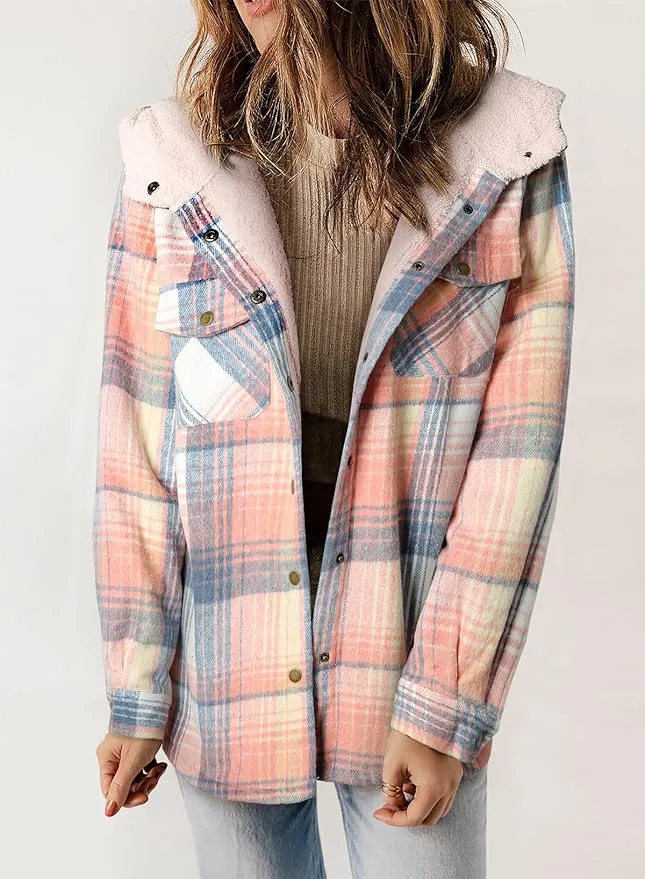 Kariertes Futter Hemdjacke