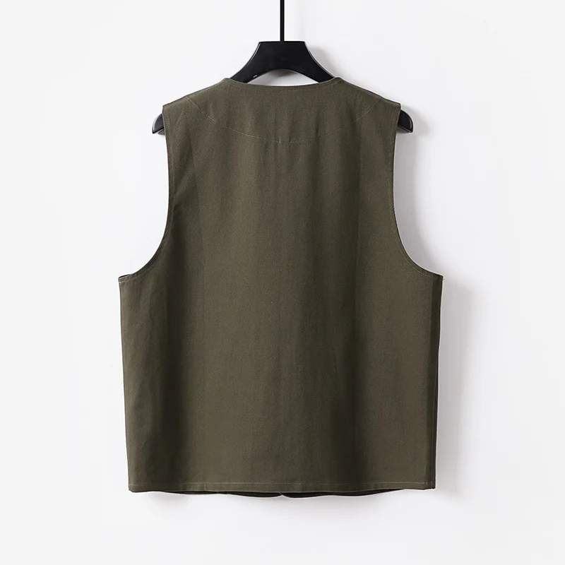 Herren Utility-Weste mit V-Ausschnitt, Knopfleiste und aufgesetzten Klappentaschen Nord Taschen