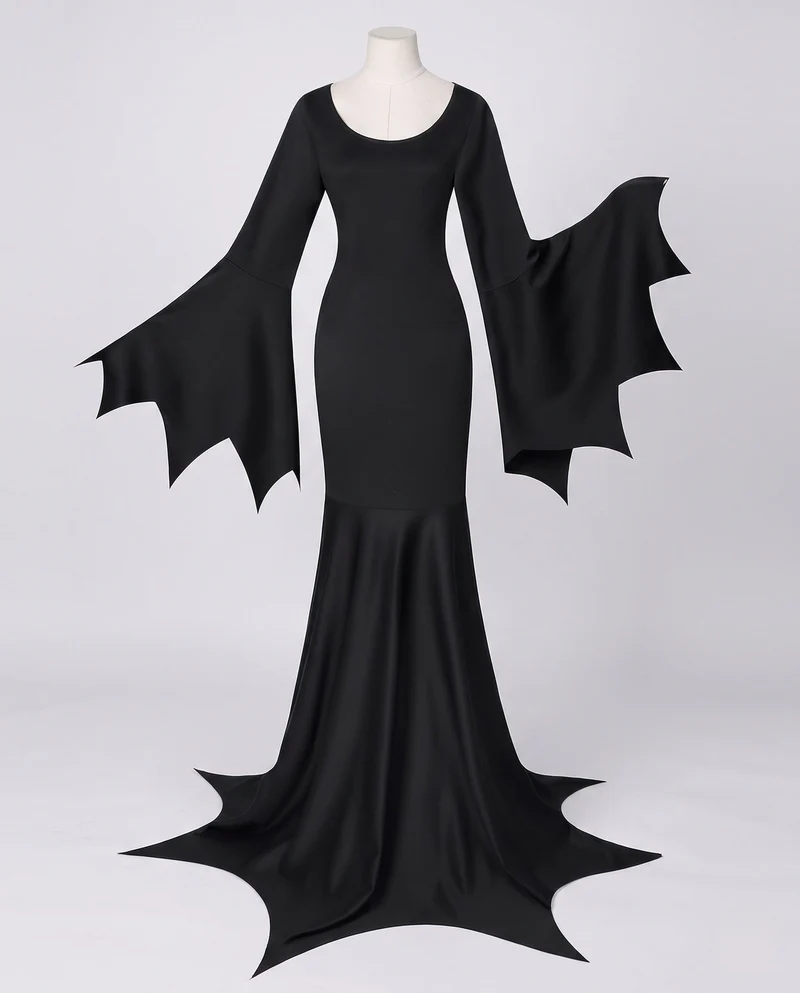 Damen elegantes Kleid mit schwingenden Ärmeln und flottem Schnitt Nord Taschen
