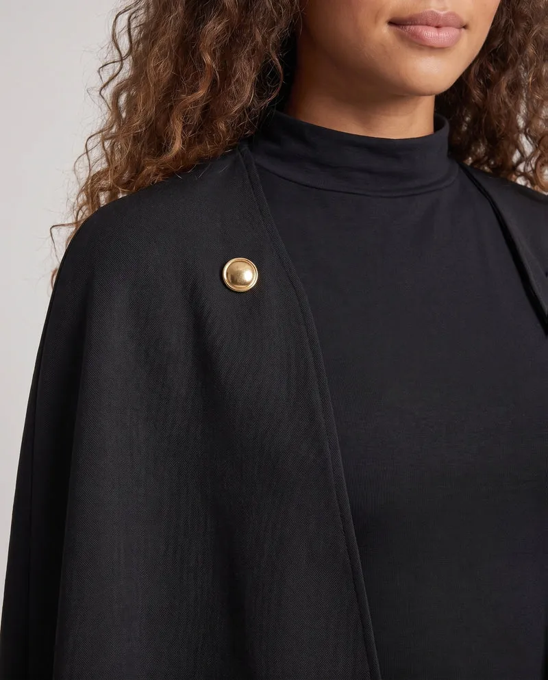 Damen elegantes Kostümset mit Umhang, Hose und Gürtel Nord Taschen