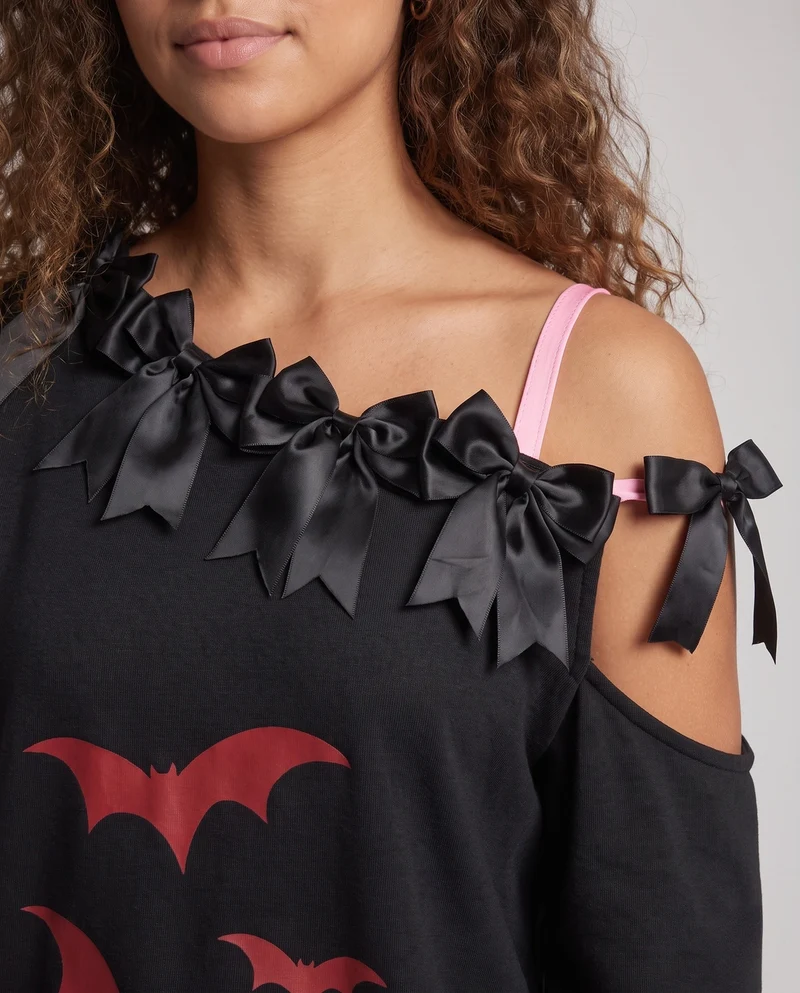 Damen Halloween-Kostümset mit schickem Oberteil, Rock und Accessoires Nord Taschen