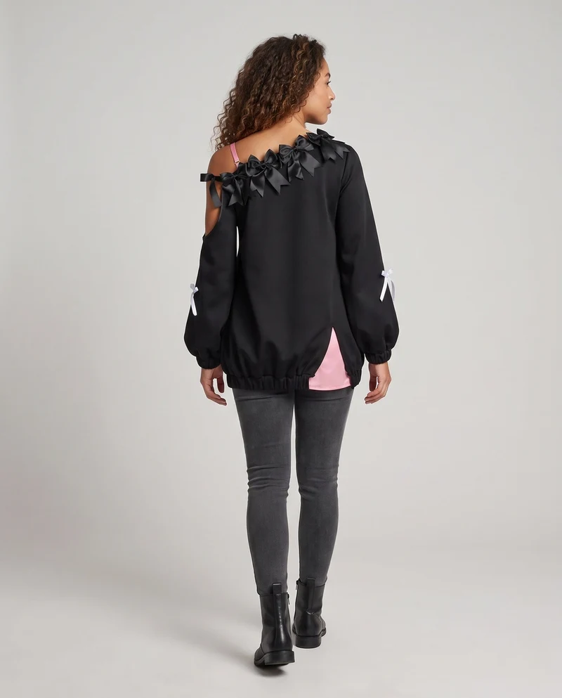Damen Halloween-Kostümset mit schickem Oberteil, Rock und Accessoires Nord Taschen