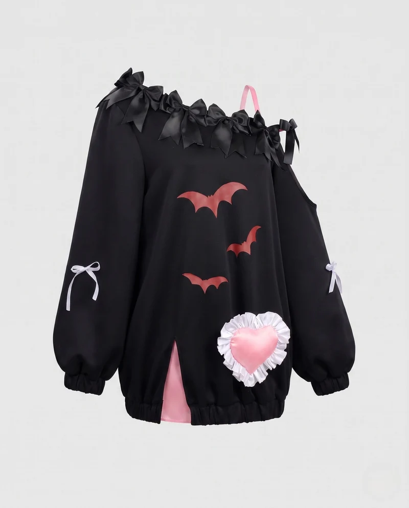 Damen Halloween-Kostümset mit schickem Oberteil, Rock und Accessoires Nord Taschen