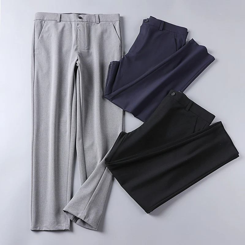 Herren Schmale Chino-Hose aus Stretch-Baumwollmix mit schmalem Bein und Bundfalten Nord Taschen